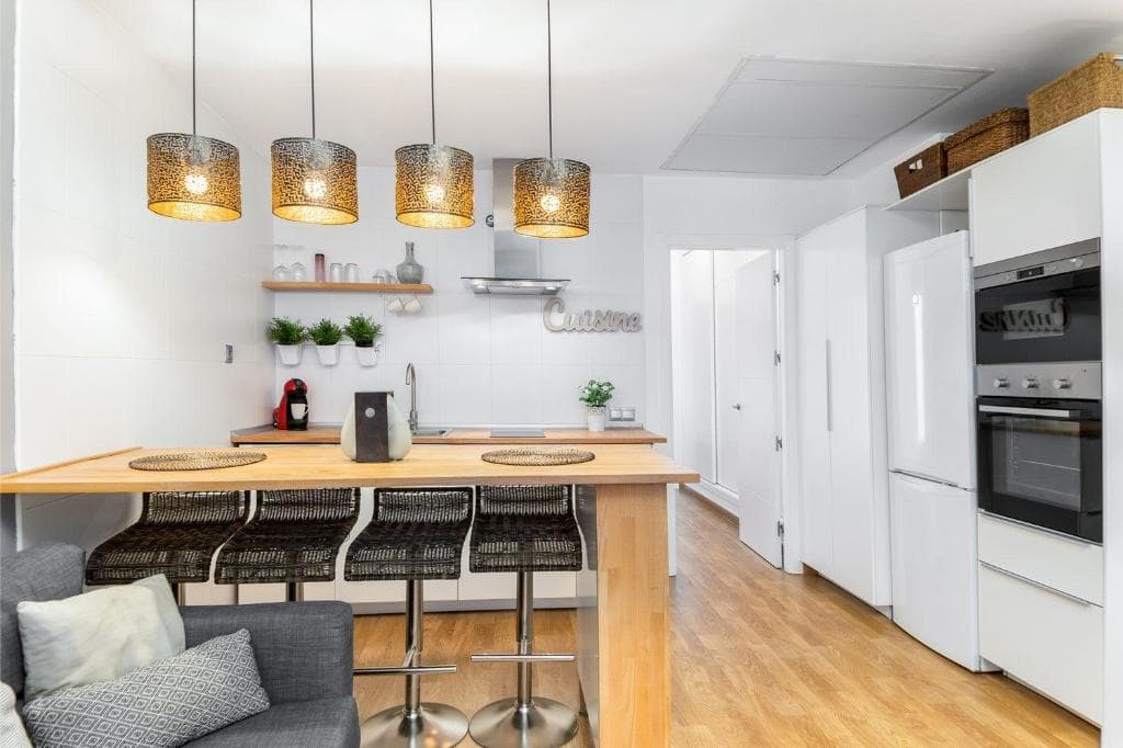 Cocina y comedor del apartamento Trinidad